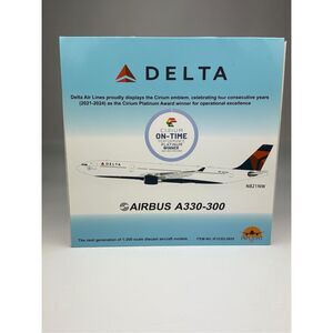 NEW Inflight Delta Airlines A330-300 Airbus N821NW Diecast 1/200 AV Jet Model